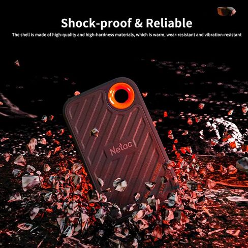 محركات أقراص الحالة الصلبة الخارجية Netac 512GB Extreme Portable SSD تصل إلى 2000 ميجابايت/ثانية للقراءة وسرعة كتابة 1700 ميجابايت/ثانية، USB 3.2 Gen.2 أساسيات سفر الأعمال تدعم الفوز والمقاومة للغبار in Kuwait