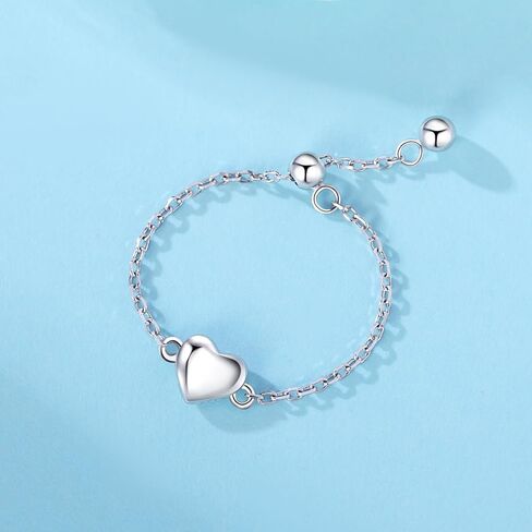 CYCUFF 925 Sterling Silver Ring for Women Teen Girls, Open Twist Adjustable Ring Stacking Ring Gift for Women Girls in Kuwait