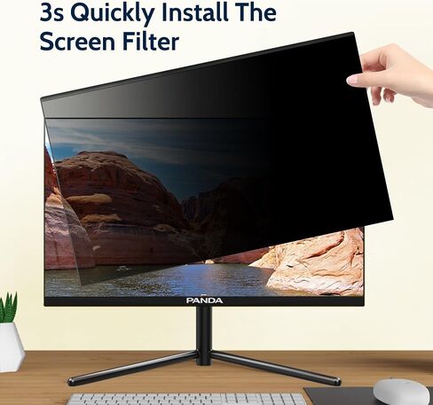 24 Inch Computer Privacy Screen for Monitor, Hanging Privacy Screen Filter, Anti-Glare & Anti Blue Light Screen Protector Shield， Universal for Aspect Ratio 16:9 in Saudi Arabia