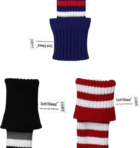 Scott Edward Knit Golf Head Covers for Woods Set of 3 Fits Well Driver(460cc) Fairway Wood and Hybrid(UT) The Perfect Change for Golf Bag in Saudi Arabia