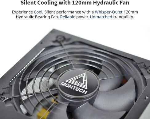 MONTECH APX 750W- مصدر طاقة غير معياري - 80 Plus WHITE معتمد - تقنية محول Intel ATX12V-DC-to-DC - تصميم كابل مسطح لتعزيز الكفاءة الحرارية - مروحة 120 مم - ضمان لمدة 5 سنوات (APX 750W) in Kuwait