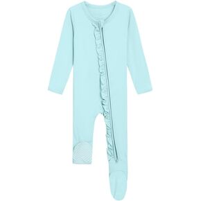 Baby Boys Girls Rompers Soft Infant Toddler Zippered Footed Romper Newborn Viscose from Bamboo Pjs