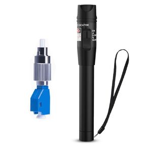 Visual Fault Locator 30mw 30km, Red Light Pen Kit for Fiber Network Cable Test, VFL Fiber Optic Cable Tester Detector Meter with Universal 2.5mm Adapter for FC SC ST LC Connectors (Aluminum)