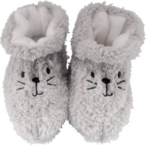 BambooMN Infants Toddler Soft Warm Plush Cozy Fuzzy Cartoon Animal Slippers Booties Socks Shoes