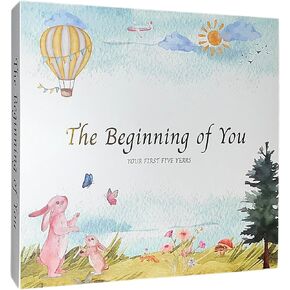 Baby Boy or Girl Keepsake Memory Book, First 5 Years Baby Book From Birth To Age 5, Gender Nuetral Memory Scrapbook, Record Every Memory, Medium