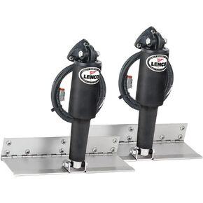 Lenco 15052-101 LS Trim Tab Kit - 4" x 12", Standard Finish,Black