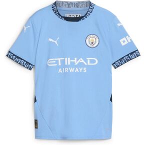 Manchester City FC Kids 2024/25 Home Soccer Jersey - Team Light Blue