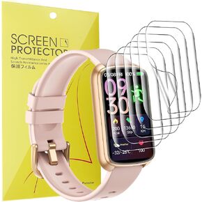 Compatible for RLQA Fitness Tracker Screen Protector, [6 Pack] Full Coverage TPU Clear Film Compatible for RLQA Band 3 1.47" ID-63B0 Fitness Tracker (6 Pack)