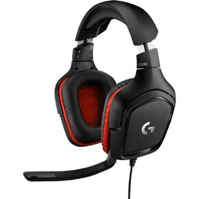سماعة ألعاب سلكية ستيريو من لوجيتك G332 مع ميكروفون للكمبيوتر الشخصي، PS4، Xbox One، نينتندو سويتش، أغطية أذن جلدية دوارة، محركات 50 مم، سماعات ألعاب نحيفة وخفيفة الوزن (متجددة) in Kuwait