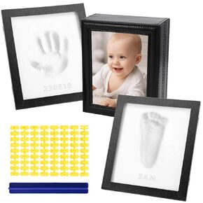 Baby Hand and Footprint Kit, Baby Footprint Kit,Baby Keepsake, Foot Print Kit for Baby, Baby Handprint Kit, Personalized Baby Gifts, Newborn Gift(black),