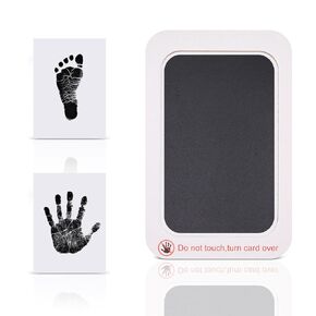 Ink Pad for Baby Hand and Footprints, Clean Touch Baby Hand and Footprint Kit, Dog Paw Print Kit with 2 Art Cards, Paw Print Stamp Pad for Dogs 5 × 3 in (Black)