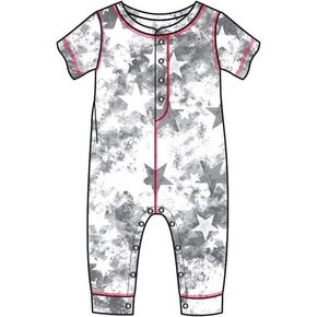 PJ Salvage Unisex Baby Bright Start and Brave Hearts Romper