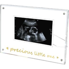 A5 Magnetic Acrylic Ultrasound Picture Frame, Baby Keepsake for Baby Announcement, Birth Information, Baby shower, Expecting Mom to be Gifts