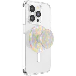 PopSockets Round Phone Grip Compatible with MagSafe, Adapter Ring for MagSafe Included, Phone Holder, Wireless Charging Compatible - Rainbow Glass