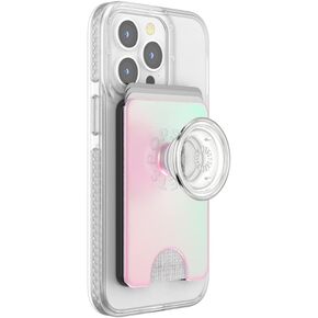 Phone Wallet with Expanding Grip, Phone Card Holder, Wireless Charging Compatible, Wallet Compatible with MagSafe - Mermaid Pink