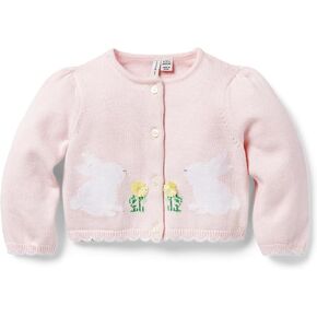 Janie and Jack Girls Baby Bunny Cardigan (Infant)