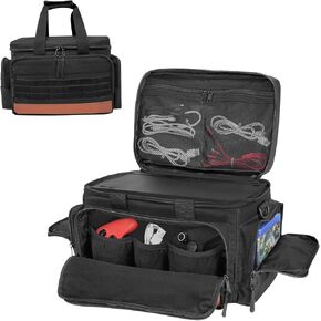 Travel Carrying Case Compatible with Xbox Series X/S, Tactical Console Game Console Travel Case with Multiple Storage Pockets for Controller, Discs, Headsets and Game Accessories (Black) in Kuwait