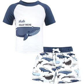 مجموعة هدسون بيبي للسباحة للأطفال من الجنسين، مقاس Whale Hello There، 4T