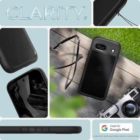 Spigen Ultra Hybrid Designed for Pixel 8a Case (2024) [Anti-Yellowing], [Military-Grade Protection] - Crystal Clear in Saudi Arabia