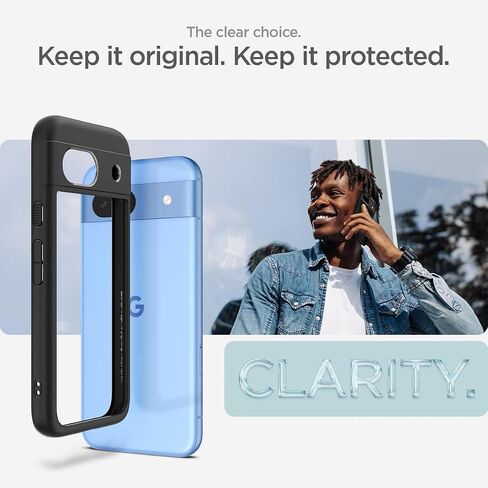 Spigen Ultra Hybrid Designed for Pixel 8a Case (2024) [Anti-Yellowing], [Military-Grade Protection] - Crystal Clear in Saudi Arabia