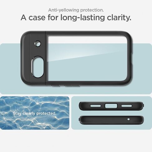 Spigen Ultra Hybrid Designed for Pixel 8a Case (2024) [Anti-Yellowing], [Military-Grade Protection] - Crystal Clear in Saudi Arabia
