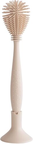 mushie Baby Bottle Brush | Soft Silicone with Suction Base (Shifting Sand) in Kuwait