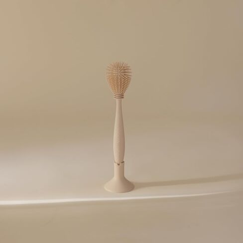 mushie Baby Bottle Brush | Soft Silicone with Suction Base (Shifting Sand) in Kuwait