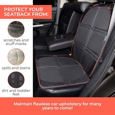 Car Seat Protector for Child Car Seat Cushion Mat Thickest Padding, Waterproof 600D Fabric Car Seat Covers for Non-Slip Backing Mesh Pockets for Seat Cover Pad for Dogs in Saudi Arabia