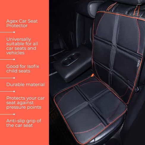 Car Seat Protector for Child Car Seat Cushion Mat Thickest Padding, Waterproof 600D Fabric Car Seat Covers for Non-Slip Backing Mesh Pockets for Seat Cover Pad for Dogs in Saudi Arabia