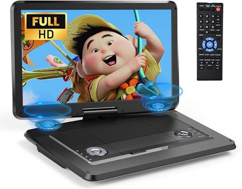 مشغل DVD محمول Arafuna مقاس 18 بوصة مع بطارية قابلة للشحن لمدة 5 ساعات، وشاشة دوارة عالية الدقة مقاس 16 بوصة مع مكبرات صوت استريو مزدوجة، ودعم تلفزيون USB/SD/مزامنة، ومناطق مجانية، والذاكرة الأخيرة in Kuwait