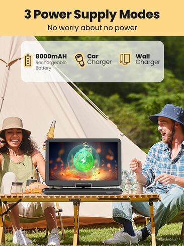 مشغل DVD محمول Arafuna مقاس 18 بوصة مع بطارية قابلة للشحن لمدة 5 ساعات، وشاشة دوارة عالية الدقة مقاس 16 بوصة مع مكبرات صوت استريو مزدوجة، ودعم تلفزيون USB/SD/مزامنة، ومناطق مجانية، والذاكرة الأخيرة in Kuwait