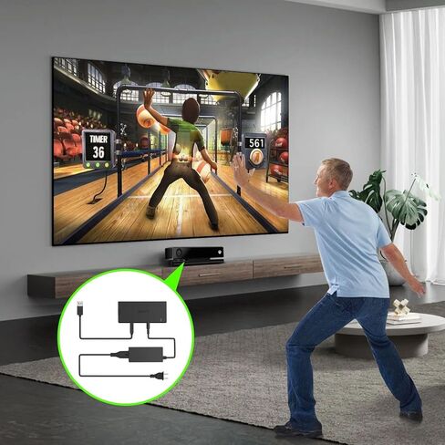 محول TNP Kinect لأجهزة Xbox One S - محول Kinect سهل الاستخدام لأجهزة Xbox One X/S، ومحول USB 3.0 Kinect PC لأجهزة الكمبيوتر التي تعمل بنظام Windows مع محول الطاقة المتضمن وكابل طاقة التيار المتردد وكابل USB 3.0 in Saudi Arabia