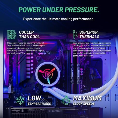 كمبيوتر سطح المكتب Skytech Shiva للألعاب، Ryzen 7 7700X 4.5 جيجا هرتز (5.4 جيجا هرتز Turbo Boost)، NVIDIA RTX 4060 8 جيجا GDDR6X، 2 تيرابايت SSD، 16 جيجا DDR5 RAM 5200، 650 وات GOLD PSU، 360 مم ARGB AIO، Wi-Fi، Win 11 Home in Kuwait