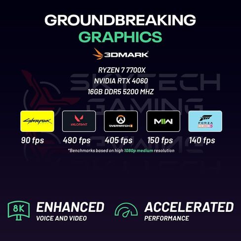 كمبيوتر سطح المكتب Skytech Shiva للألعاب، Ryzen 7 7700X 4.5 جيجا هرتز (5.4 جيجا هرتز Turbo Boost)، NVIDIA RTX 4060 8 جيجا GDDR6X، 2 تيرابايت SSD، 16 جيجا DDR5 RAM 5200، 650 وات GOLD PSU، 360 مم ARGB AIO، Wi-Fi، Win 11 Home in Kuwait