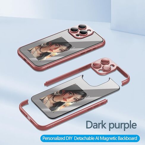 حافظة هاتف ذكية ذات حواف ذكية لعرض شاشة الحبر بأربعة ألوان - تدعم عرض 3.5 صورة، نقل NFC، صور مخصصة DIY، 2 في 1، يمكن استخدامها بشكل منفصل للوحة الخلفية المغناطيسية (جديد 2024) in Kuwait