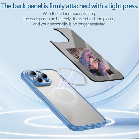 Fourmore four color ink screen projection smart border phone case - supports displaying 3.5 Picture, NFC transfer, DIY custom images, 2-in-1, can be used separately for magnetic backboard (new 2024) in Saudi Arabia