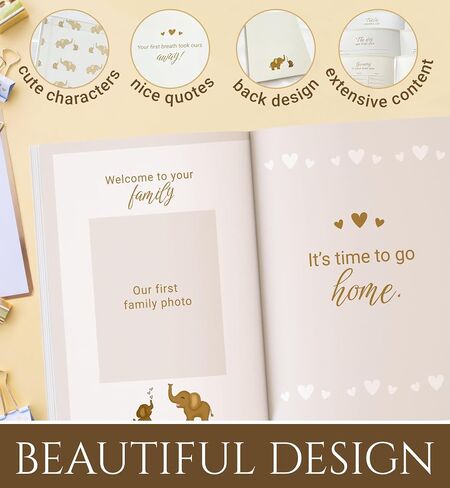 Babys First Year Book, Baby Memory Book Boy or Girl, Baby First Book, Minimalist Baby First Year Book, Scrapbook Baby, Keepsake Baby Memory Book, Gender Neutral Baby Milestone Warm Earth Colors in Saudi Arabia