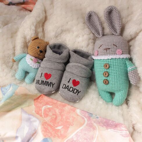 BambooMN Infants Toddler Soft Warm Plush Cozy Fuzzy Cartoon Animal Slippers Booties Socks Shoes in Saudi Arabia