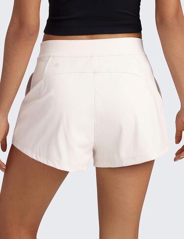 CRZ YOGA 4-Way Stretch Womens Shorts Casual Comfy High Waisted Golf Hiking Lounge Athletic Short with Pockets in Saudi Arabia