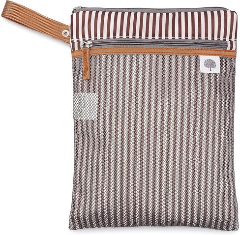 Parker Baby Cloth Diaper Wet Dry Bag - Waterproof Reusable Diaper Bag Accessory with Mesh Organizer and Zippered Pocket for Soiled or Wet Clothes, Diapers, Wipes, Swimsuits in Kuwait