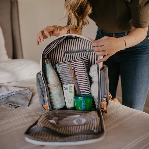 Parker Baby Cloth Diaper Wet Dry Bag - Waterproof Reusable Diaper Bag Accessory with Mesh Organizer and Zippered Pocket for Soiled or Wet Clothes, Diapers, Wipes, Swimsuits in Kuwait