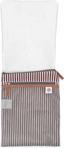 Parker Baby Cloth Diaper Wet Dry Bag - Waterproof Reusable Diaper Bag Accessory with Mesh Organizer and Zippered Pocket for Soiled or Wet Clothes, Diapers, Wipes, Swimsuits in Kuwait