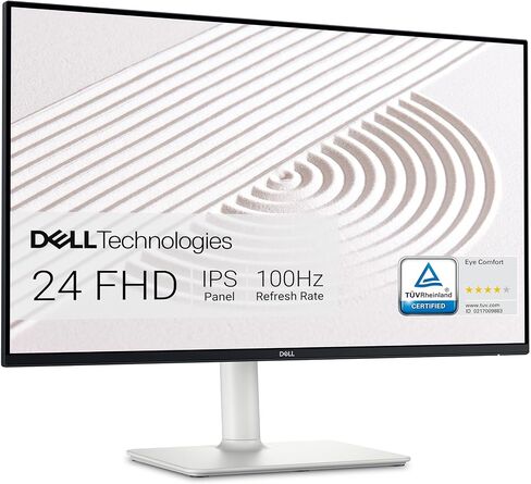 Dell S2425HS Monitor - 23.8 Inch, FHD (1920x1080) Display, 100Hz refresh rate 1500:1 contrast ratio, TÜV Rheinland Eye comfort 4 Star, Integrated 2x5W speaker, Height/Tilt/Swivel/Pivot - Ash White in Saudi Arabia
