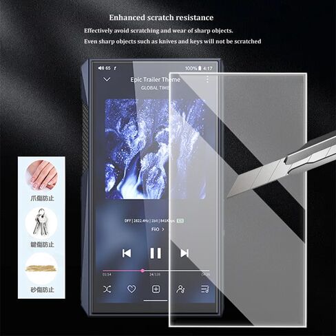 واقي شاشة LCD أمامي ممتاز مقاوم للخدش 9H من الزجاج المقسى لهاتف Fiio M23 (قطعتان) in Kuwait