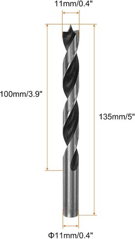HARFINGTON Brad Point Drill Bits 14mm(35/64") Dia Straight Round Shank Drill Metric Brad Point 3.8" Drilling Depth Spiral Twist Drill Bits for Carpenter Woodworking Plastic Rubber in Saudi Arabia