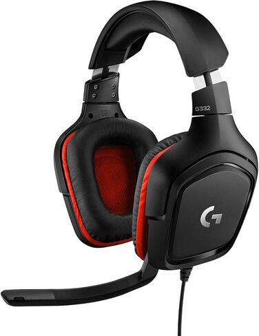 Logitech G332 Stereo Wired Gaming Headset with Microphone for PC, PS4, Xbox One, Nintendo Switch, Rotating, Leatherette Earcups, 50mm Drivers, Slim & Lightweight Gaming Headphones (Renewed) in Saudi Arabia