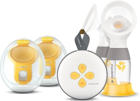 Medela Swing Maxi Pump Your Way Deluxe Bundle with Wearable in-Bra Collection Cups and PersonalFit Flex Breast Shields in Saudi Arabia