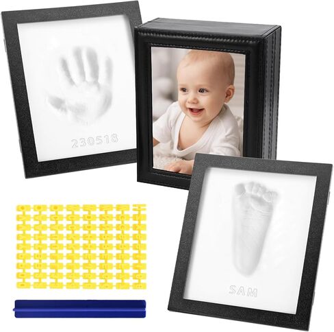 Baby Hand and Footprint Kit, Baby Footprint Kit,Baby Keepsake, Foot Print Kit for Baby, Baby Handprint Kit, Personalized Baby Gifts, Newborn Gift(black), in Saudi Arabia
