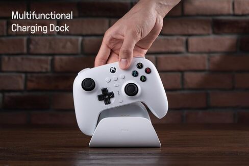 8Bitdo Ultimate 3-mode Hall Effect Joysticks/Hall Trigger Controller مع قاعدة شحن، سلكية لأجهزة Xbox Series X|S، Xbox One، لاسلكية لنظامي التشغيل Windows وAndroid - مرخصة رسميًا (أسود) in Saudi Arabia