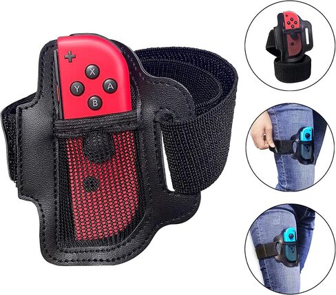 Leg Strap for Nintendo Switch Sports Play Soccer/for Joy Cons Switch OLED Model Ring Fit Adventure Bundle Leg Fixing Band,Adjustable Adults Elastic Sports Strap for Nintendo Switch Sports（2 Pack） in Saudi Arabia